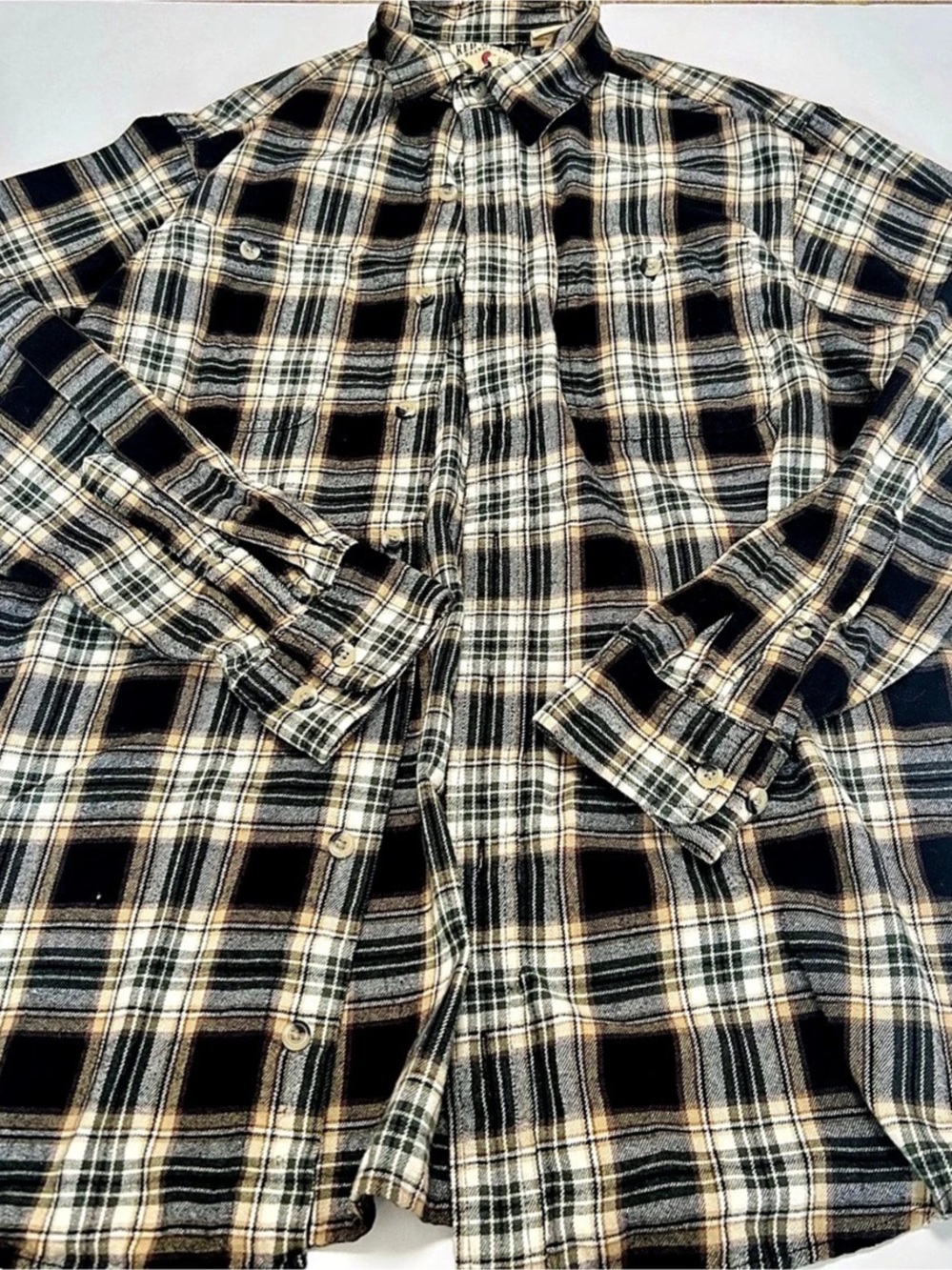 Red Head Plaid Cotton Button Down Size Large